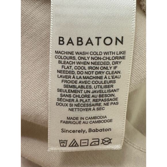 Aritzia Babaton Beige Padded Shoulder Sleeveless Top size XS - Picture 5 of 13